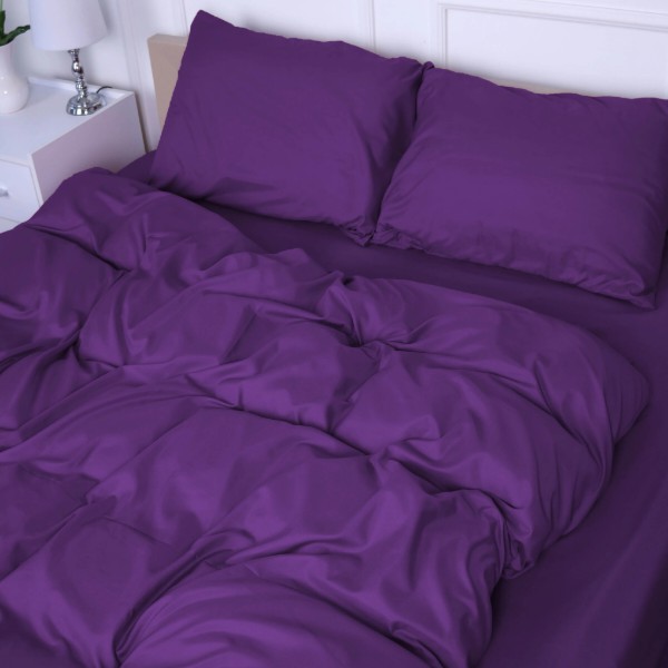 Фото - Комплект постільної білизни дитячий MirSon №19-3424 Sunset Purple Mikrosatin Premium Однотонний 110х140 см (2200007237258)